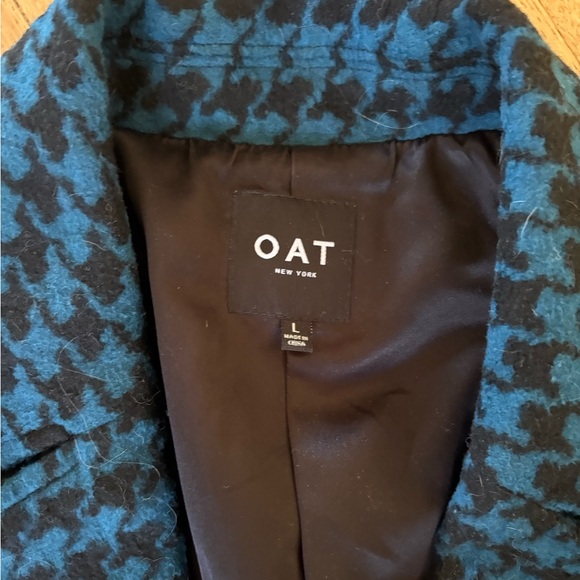 Blue Houndstooth Maxi Coat - Picture 5 of 6